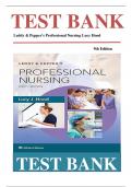 Test Bank for Leddy & Pepper's Professional Nursing, 9th Edition – Lucy Hood (Complete Exam Questions & Answers)