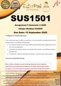 SUS1501 Assignment 5 &lpar;COMPLETE ANSWERS&rpar; Semester 2 2025 &lpar;634299&rpar; - DUE 15 September 2025