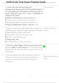 NUR1212C Final Exam Practice Guide