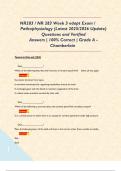   NR283 &sol; NR 283 Week 3 edapt Exam &sol;  Pathophysiology &lpar;Latest 2025&sol;2026 Update&rpar; Questions and Verified  Answers &vert; 100&percnt; Correct &vert; Grade A -  Chamberlain   