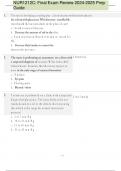 NUR1212C Final Exam Review 2024-2025 Prep Guide