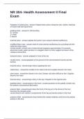 NR 304- Health Assessment II Final Exam Questions and Answers