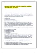 MEDSURG HESI FINAL EXAM ACTUAL QUESTIONS AND ANSWERS 100&percnt; ACCURATE