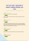 PSYC 2301 EXAM 1 &vert;QUESTIONS & EXPERTLY VERIFIED ANSWERS&comma; 2025 &vert; 2026&period;       