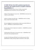 CA DMV Written Test 2025 update&vert;comprehensive questions and verified answers &lpar;complete solutions&rpar; Exam&vert;GRADE A&plus;&excl;&excl;