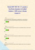 Florida DMV TEST All 1-71 question &vert; Test Review Questions & Certified Solutions &vert; 100&percnt; correct &vert; Already Graded A&plus;       
