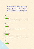 Real Estate Exam FL Sales Associate &vert; Complete Questions & Correct Detailed Answers &lpar;100&percnt; Correct&rpar; 2025 &vert; 2026&period;     