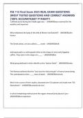 FSE 112 Final Exam 2025 REAL EXAM QUESTIONS &vert;MOST TESTED QUESTIONS AND CORRECT ANSWERS &vert;100&percnt; ACCURATE&vert;GET IT RIGHT&excl;&excl;