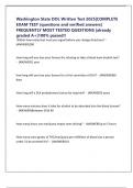 Washington State DOL Written Test 2025&vert;COMPLETE EXAM TEST &lpar;questions and verified answers&rpar; FREQUENTLY MOST TESTED QUESTIONS &vert;already graded A&plus;&vert;100&percnt; passed&excl;&excl;