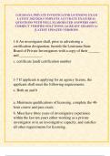 LOUISIANA PRIVATE INVESTIGATOR LICENSING EXAM LATEST 2025&sol;2026 COMPLETE ACCURATE EXAM REAL QUESTIONS WITH WELL ELABORATED ANSWERS &lpar;100&percnt; CORRECT VERIFIED SOLUTIONS&rpar; &vert;ALREADY GRADED A&plus; &vert;LATEST UPDATED VERSIONS