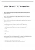 APCO EMD FINAL EXAM QUESTIONS WITH CORRECT ANSWERS