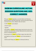 SAEM M4 CURRICULUM 2 ACTUAL 2025&sol;2026 QUESTIONS AND 100&percnt; CORRECT ANSWERS