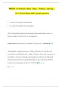 MATH 110 Statistics Final Exam &ndash; Portage Learning &ndash; 2025&sol;2026 Edition with Correct Answers