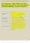 D027 Pathopharm EXAM NEWEST 2025-2026  QUESTIONS AND CORRECT DETAILED ANSWERS  &lpar;VERIFIED ANSWERS&rpar; &vert;ALREADY GRADED A&plus; 