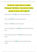 Test Bank for A Topical Approach to Lifespan Development &lpar;11th Edition&rpar; &ndash; John Santrock &vert; Complete Questions & Answers &vert; 2025 Verified 