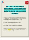ATI &colon;&sol; RN CONCEPT-BASED ASSESSMENT ACTUAL 2025&sol;2026 QUESTIONS AND 100&percnt; CORRECT ANSWERS