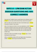 SAFE 5&period;0 &ndash; LPM EXAM ACTUAL 2025&sol;2026 QUESTIONS AND 100&percnt; CORRECT ANSWERS