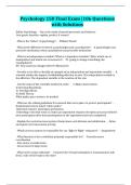 Psychology 150 Final Exam &vert;106 Questions with Solutions