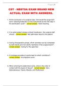 CST - NBSTSA EXAM BRAND NEW  ACTUAL EXAM WITH ANSWERS&period; 