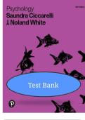 Test Bank for Psychology &lpar;6th Edition&comma; Saundra K&period; Ciccarelli & J&period; Noland White&rpar; &ndash; Complete Exam Questions and Answers &vert; ISBN-13&colon; 9780135212431