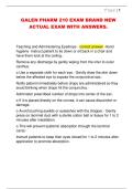 GALEN PHARM 210 EXAM BRAND NEW  ACTUAL EXAM WITH ANSWERS&period; 