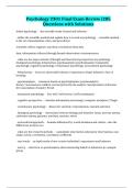 Psychology 2301 Final Exam Review &vert;285 Questions with Solutions