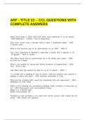   ARF TITLE 22   CCL QUESTIONS WITH COMPLETE ANSWERS