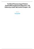 TEST BANK For Pharmacology A Patient-Centered Nursing Process Approach&comma; 11th Edition by Linda E&period; McCuistion &vert; Verified Chapter's 1 - 58 &vert; Complete