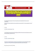 U&period;S&period; Forces Drivers Training Program for Europe Final Exam 2 He Questions and Answers 100&percnt; Correct