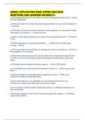 AERIAL APPLICATION FINAL PAPER 2025&sol;2026 QUESTIONS AND ANSWERS GRADED A&plus;