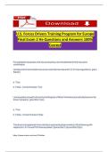 U&period;S&period; Forces Drivers Training Program for Europe Final Exam 2 He Questions and Answers 100&percnt; Correct