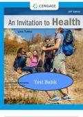 Test Bank for An Invitation to Health &lpar;20th Edition&comma; Lisa Tunks&rpar; &ndash; Complete Exam Questions and Answers &vert; ISBN&colon; 9780357728345