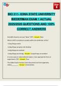 BIO 211- IOWA STATE UNIVERSITY BIEDERMAN EXAM 1 ACTUAL 2025&sol;2026 QUESTIONS AND 100&percnt; CORRECT ANSWERS