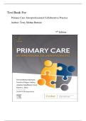 Test Bank - Primary Care Interprofessional Collaborative Practice7th Edition ( Buttaro,2025) , Latest Edition ||All Chapters