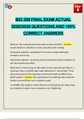 BIO 206 FINAL EXAM ACTUAL 2025&sol;2026 QUESTIONS AND 100&percnt; CORRECT ANSWERS