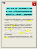 OHIO BOILER LICENSING EXAM ACTUAL 2025&sol;2026 QUESTIONS AND 100&percnt; CORRECT ANSWERS