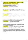 NYPD 1st Trimester Police Science &plus; Law Exam Questions And Answers&period;docx