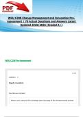 WGU C208 Change Management and Innovation Pre-Assessment &vert; 70 Actual Questions and Answers Latest Updated 2025&sol;2026 &lpar;Graded A&plus;&rpar;