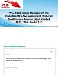 WGU C208 Change Management and Innovation Objective Assessment &vert;55 Actual Questions and Answers Latest Updated 2025&sol;2026 &lpar;Graded A&plus;&rpar;