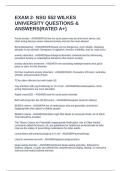 EXAM 2- NSG 552 WILKES UNIVERSITY QUESTIONS & ANSWERS&lpar;RATED A&plus;&rpar;