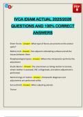 IVCA EXAM ACTUAL 2025&sol;2026 QUESTIONS AND 100&percnt; CORRECT ANSWERS