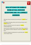 EXAMS PACK&colon;&colon;&colon; IVCA OPTIONS FOR ANIMALS ACTUAL 2025&sol;2026 Q&A 100&percnt; PASS