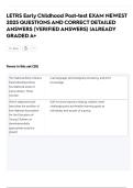 LETRS Early Childhood Post-test EXAM NEWEST  2025 QUESTIONS AND CORRECT DETAILED  ANSWERS &lpar;VERIFIED ANSWERS&rpar; &vert;ALREADY  GRADED A&plus;