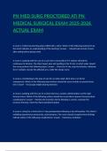 PN MED SURG PROCTORED ATI PN MEDICAL SURGICAL EXAM 2025-2026 ACTUAL EXAM