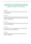 NSG 501 EXAM 2 - FALL 2025 PRACTICE QUESTIONS AND ANSWERS WITH COMPLETE SOLUTIONS 100&percnt; CORRECT &vert; GRADED A&plus; &vert; NEW UPDATE