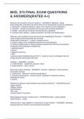 BIOL 373 FINAL EXAM QUESTIONS & ANSWERS&lpar;RATED A&plus;&rpar;