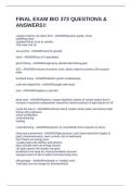 FINAL EXAM BIO 373 QUESTIONS & ANSWERS&excl;&excl;