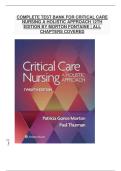 Test bank for critical care nursing a holistic approach 12th edition by morton fontaine all chapters covered&period;pdf