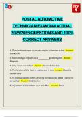POSTAL AUTOMOTIVE TECHNICIAN EXAM 944 ACTUAL 2025&sol;2026 QUESTIONS AND 100&percnt; CORRECT ANSWERS