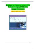 Test Bank For Alexander's Care of the Patient in Surgery&comma; 17th Edition &lpar;Rothrock&rpar;&comma; Chapter 1-29 &vert; All Chapters Isbn No&colon; 9780323776806 &vert;&vert;Complete A&plus; Guide